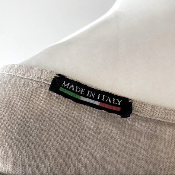Neutral Linen Dress | Made in Italy - Picture 8 of 12